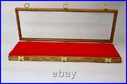 Oak Wood Display Case 9 x 25 x 2 for Arrowheads Knifes Collectibles & More