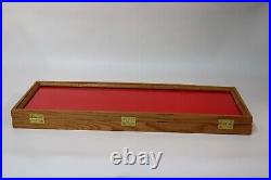 Oak Wood Display Case 9 x 25 x 2 for Arrowheads Knifes Collectibles & More