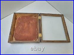 Old Wooden Kiot Box Case For Icons Religion Ukraine Antique