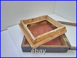 Old Wooden Kiot Box Case For Icons Religion Ukraine Antique