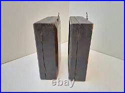Old Wooden pair Kiot Box Case For Icons Religion Ukraine Antique