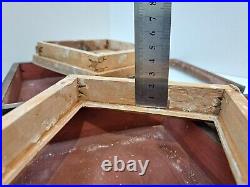 Old Wooden pair Kiot Box Case For Icons Religion Ukraine Antique