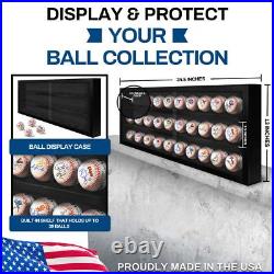 PENNZONI Baseball Display Case, Acrylic Hockey Puck Display Case, Holds 30 Balls