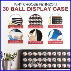 PENNZONI Baseball Display Case, Acrylic Hockey Puck Display Case, Holds 30 Balls