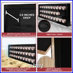 PENNZONI Baseball Display Case, Acrylic Hockey Puck Display Case, Holds 30 Balls