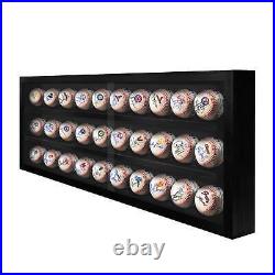 PENNZONI Baseball Display Case, Acrylic Hockey Puck Display Case, Holds 30 Balls
