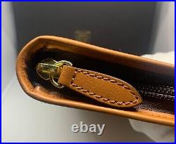 PILOT and SOMES Leather Round Zipper Pen Case for 3 Pens SLPC-01-BN Boxed MINT