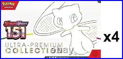 Pokemon 151 ULTRA PREMIUM COLLECTION Scarlet & Violet CASE Sealed Case 4 Boxes