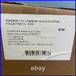 Pokemon TCG Glaceon / Leafeon VSTAR Special Collection 6 Box CASE