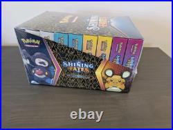 Pokemon TCG Shining Fates Mad Party Pin Collection Sealed Case Of 8 Boxes NEW