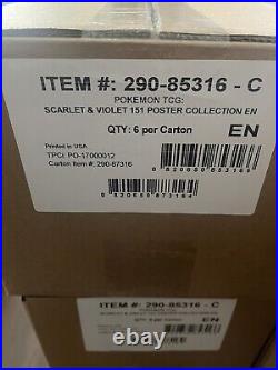 Pokemon TCG x6 151 Poster Collection Box Scarlet Violet Factory CASE SEALED