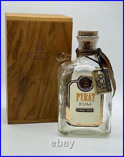 Pyrat Rum Cask 1623 Walnut Box Display Case Empty Decanter Hoti Token