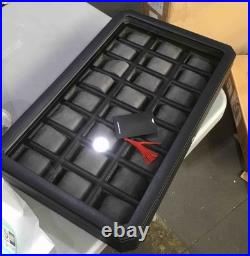ROTHWELL 24 Slot Watch Case Gray Watch Box to Display Your Collection