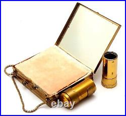 Rare Antique Make-up + Cigarette Paper + Tobacco Capsule Combo Hinged Box Case
