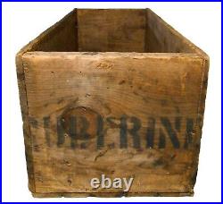 Rare Wwi'ruberine' Gunner's Thread Sealant Vint Blk Ink Stamped Wood Box Crate