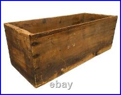 Rare Wwi'ruberine' Gunner's Thread Sealant Vint Blk Ink Stamped Wood Box Crate