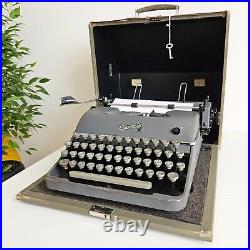 Rheinmetall KST Typewriter, original gray color from the 1950s