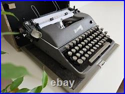 Rheinmetall KST Typewriter, original gray color from the 1950s