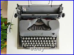 Rheinmetall KST Typewriter, original gray color from the 1950s