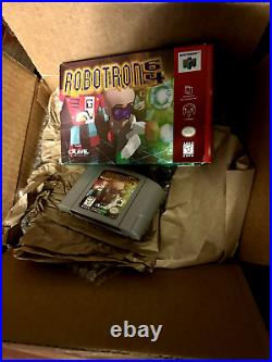 Robotron N64 Box and Cart Vintage Gaming Collectible