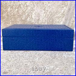 Rolex Watch Jewelry Box Blue Case President Crown Collection 51.00.01 with Key