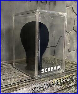 Scream Ghostface Mask Acrylic Display Case W Stand Horror Movie Collectible