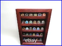 Shadow Box Coin Display Case Military Cherry wood challenge coins Shadow Box Coin Display Case Military Cherry wood challenge coins