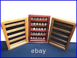 Shadow Box Coin Display Case Military Cherry wood challenge coins Shadow Box Coin Display Case Military Cherry wood challenge coins