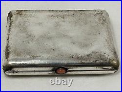 Silver Tone Metal Cigarette Box Rare Old Vintage