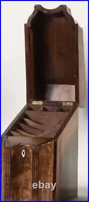 Single, early 19th century English mahogany knife box (one Unit)