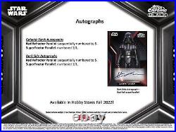 Star Wars Chrome Black Hobby 12-box Case (topps 2022)