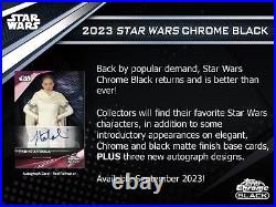 Star Wars Chrome Black Hobby 12-box Case (topps 2023)