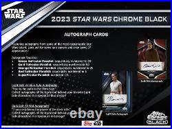 Star Wars Chrome Black Hobby 12-box Case (topps 2023)