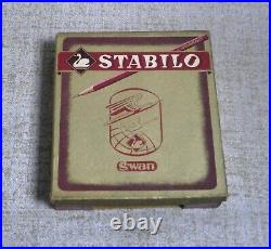 Swan-STABILO LotX2 Tin Pencil Cases Each X 12 Pencils New + Display Box Germany Swan-STABILO LotX2 Tin Pencil Cases Each X 12 Pencils New + Display Box Germany