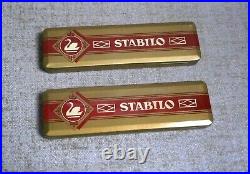 Swan-STABILO LotX2 Tin Pencil Cases Each X 12 Pencils New + Display Box Germany Swan-STABILO LotX2 Tin Pencil Cases Each X 12 Pencils New + Display Box Germany