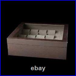 TAWBURY Watch Collection Box Organizer 12 Slot with Glass Lid