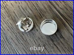 Tiffany & Co. Sterling Silver Slumbering Bear Tooth Fairy Pill Box Case