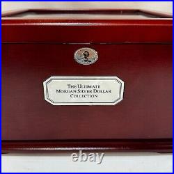 Ultimate Morgan Silver Dollar Collection Display Case Box Wooden with Key PCS