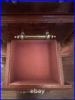 Unique 1987 Rotating VTG Commodore Collection Wooden Jewelry Box Rosalco Mirror