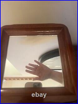 Unique 1987 Rotating VTG Commodore Collection Wooden Jewelry Box Rosalco Mirror