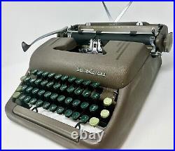 VINTAGE 50's SMITH CORONA SILENT Portable, Resurfaced Platen, TYPEWRITER with CASE