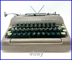 VINTAGE 50's SMITH CORONA SILENT Portable, Resurfaced Platen, TYPEWRITER with CASE