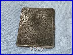 VTG 800 Silver Cigarette Case Etched Floral Engraving 3.13 OUNCES EXCELLENT COND VTG 800 Silver Cigarette Case Etched Floral Engraving 3.13 OUNCES EXCELLENT COND