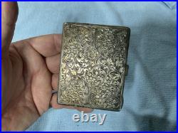 VTG 800 Silver Cigarette Case Etched Floral Engraving 3.13 OUNCES EXCELLENT COND VTG 800 Silver Cigarette Case Etched Floral Engraving 3.13 OUNCES EXCELLENT COND