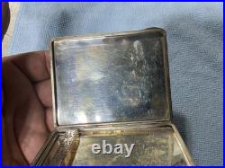 VTG 800 Silver Cigarette Case Etched Floral Engraving 3.13 OUNCES EXCELLENT COND VTG 800 Silver Cigarette Case Etched Floral Engraving 3.13 OUNCES EXCELLENT COND