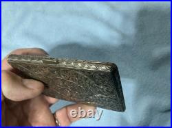 VTG 800 Silver Cigarette Case Etched Floral Engraving 3.13 OUNCES EXCELLENT COND VTG 800 Silver Cigarette Case Etched Floral Engraving 3.13 OUNCES EXCELLENT COND