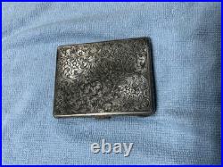 VTG 800 Silver Cigarette Case Etched Floral Engraving 3.13 OUNCES EXCELLENT COND VTG 800 Silver Cigarette Case Etched Floral Engraving 3.13 OUNCES EXCELLENT COND