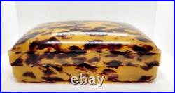 VTG Early to Mid-Century Japanese Tortoiseshell Celluloid Box