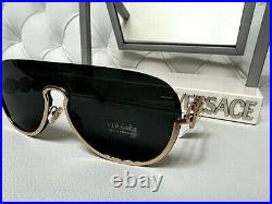 Versace Medusa Trim Gold & Black Sunglasses New Collection In The Box