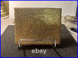 Very Rare Vintage Colibri Gold Tone Cigarette Case with Original Box